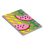 メロンマニアおもしろいレインボースイカパターン ノートブック (右側)
