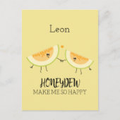 メロンメロンメイク私を幸せなグルメユーモアのフルーツパン ポストカード (正面)