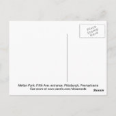メロン公園、ピッツバーグ、PAへの入口 ポストカード (裏面)