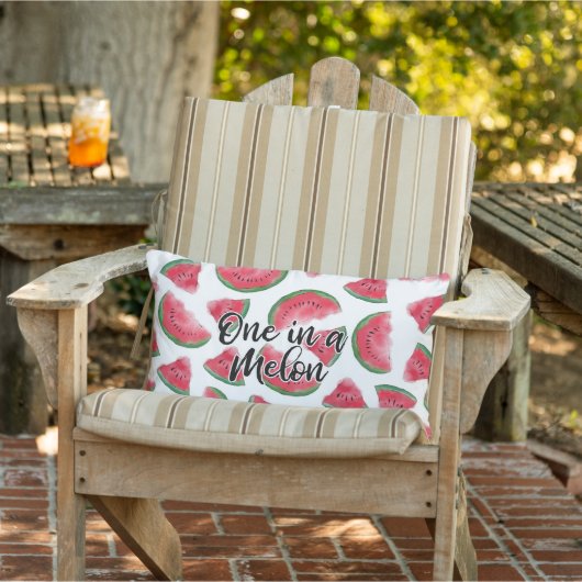 メロン引用文スイカの水彩柄の1つ アウトドアクッション (椅子)