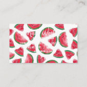 メロン引用文スイカの水彩柄の1つ 名刺 (裏面)