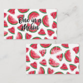 メロン引用文スイカの水彩柄の1つ 名刺 (正面/裏面)