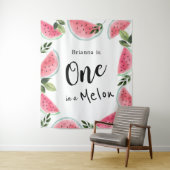 メロン水彩ウォーター メロン 1歳の誕生日 タペストリー (インサイチュ)