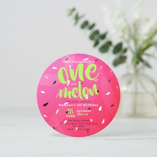 メロン甘い夏のスイカ誕生日に1つ 招待状 (スタンド正面)