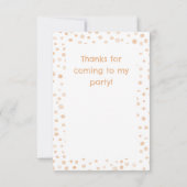 メロン紙吹雪水色ドットサンキューカード サンキューカード (裏面)