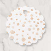 メロン紙吹雪水色ドットメッセージカード フェイバータグ (裏面)