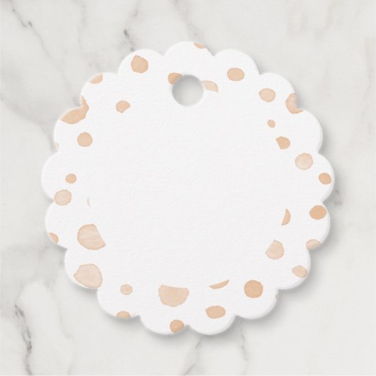 メロン紙吹雪水色ドットメッセージカード フェイバータグ (正面)