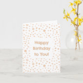 メロン紙吹雪水色ドット誕生日カード カード (黄色い花)