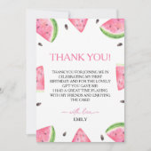 メロン誕生日スイカサンキューカード 招待状 (正面)