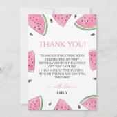 メロン誕生日スイカサンキューカード 招待状 (正面)