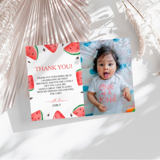 メロン誕生日スイカサンキューカード 招待状