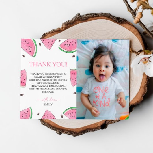 メロン誕生日スイカサンキューカード 招待状