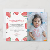 メロン誕生日スイカサンキューカード 招待状 (正面)