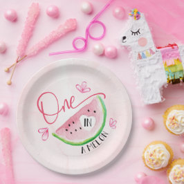 メロン誕生日スイカ ペーパープレート