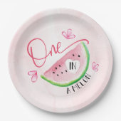 メロン誕生日スイカ ペーパープレート (正面)