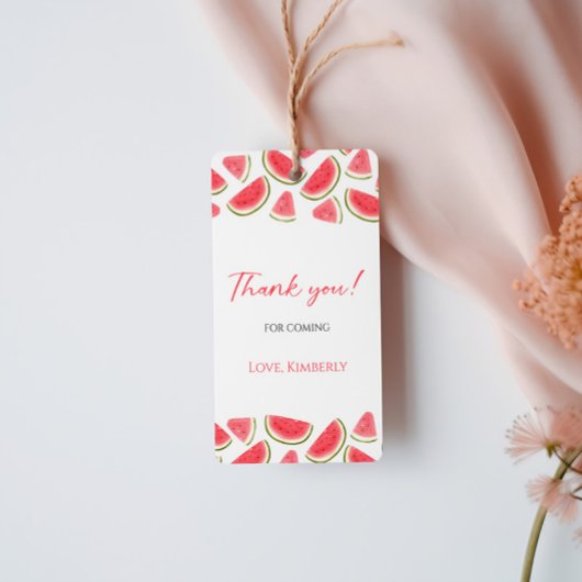 メロン誕生日メッセージカードのスイカ ギフトタグ