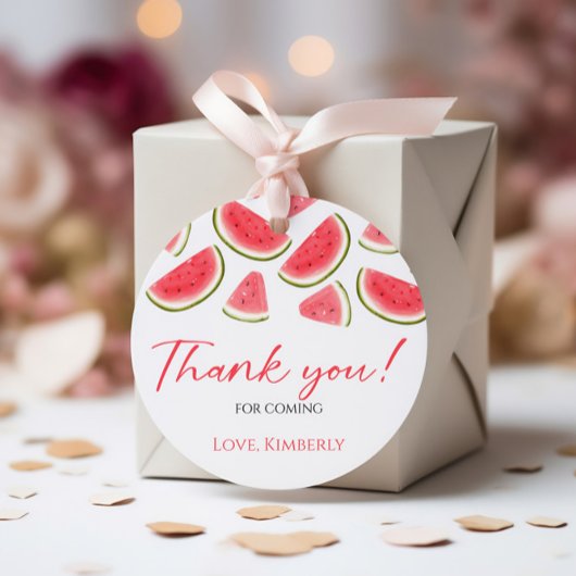 メロン誕生日メッセージカードのスイカ フェイバータグ