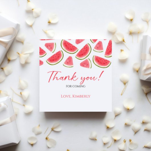 メロン誕生日メッセージカードのスイカ フェイバータグ