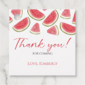 メロン誕生日メッセージカードのスイカ フェイバータグ (正面)