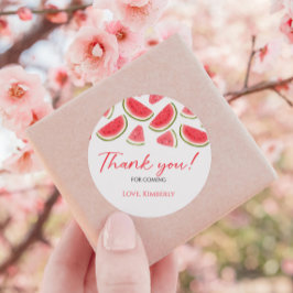 メロン誕生日メッセージカードのスイカ ラウンドシール