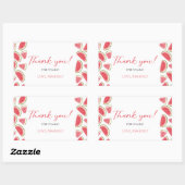 メロン誕生日メッセージカードのスイカ 長方形シール (シート)