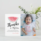 メロン誕生日写真サンキューカード 招待状 (スタンド正面)