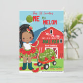 メロン誕生日招待状カード (スタンド正面)