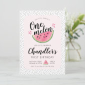 メロン誕生日招待状 招待状 (スタンド正面)