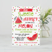 メロン誕生日招待状 招待状 (スタンド正面)