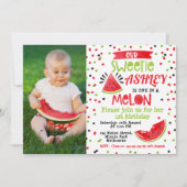 メロン誕生日招待状 招待状 (正面)
