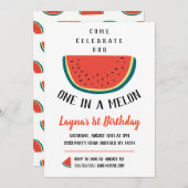 メロン誕生日招待状 招待状 (正面/裏面)