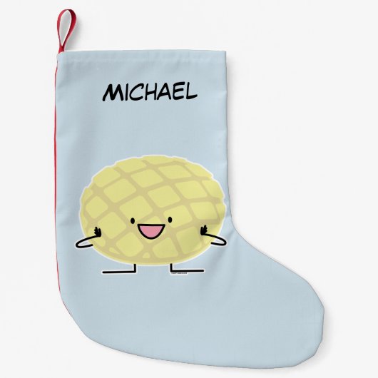 メロン鍋の日本のな外耳の甘いパンのpatisserie スモールクリスマスストッキング (正面)