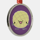 メロン鍋の日本のな外耳の甘いパンのpatisserie メタルオーナメント (右)