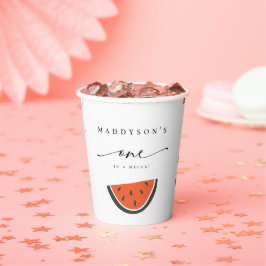 メロン1歳の誕生日パーティーに1人  紙コップ