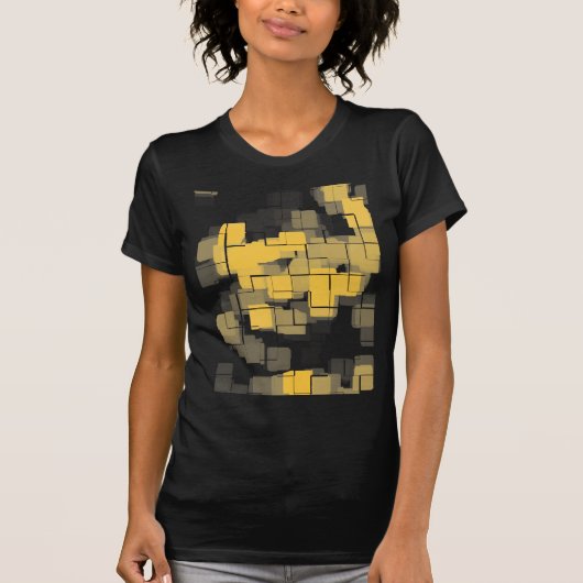 "メロン"の幾何学的な抽象芸術 Tシャツ (正面)
