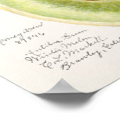 メロン（キュウリメロ）フルーツウォーター絵画の色 ポスター (角)