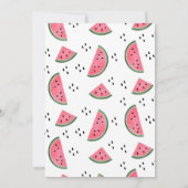 メロン・スイカ・ツインファースト誕生日に1つ 招待状 (裏面)