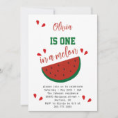 メロン・スイカ・ファースト・誕生日に1つ 招待状 (正面)