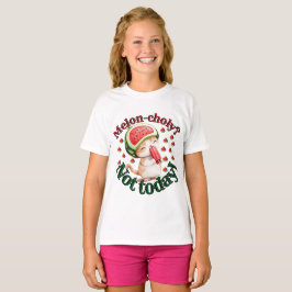 メロン・チョイ?今日じゃない! – かわいいスイカ猫 Tシャツ