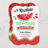 メロン・ファースト・誕生日に1つ 招待状 (正面/裏面)