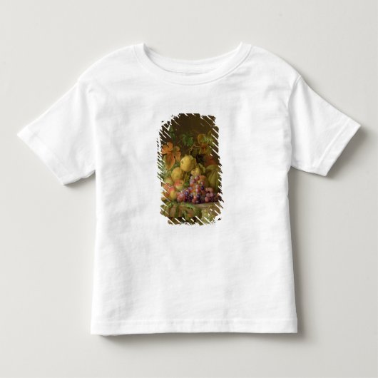 メロン、ブドウおよびモモの静物画 トドラーTシャツ (正面)
