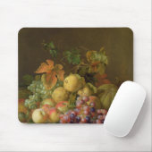 メロン、ブドウおよびモモの静物画 マウスパッド (マウス)