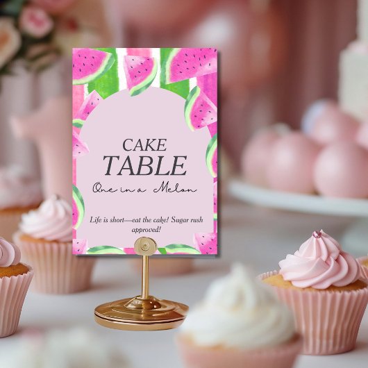 メロン CAKE TABLE ピンクのワタメロン  サイン ワン 招待状