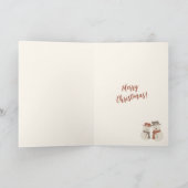 メロー雪だるま – メリークリスマス！編集可能な赤v3 シーズンカード (内部)