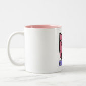 メロー…猫の多くの気分を探る ツートーンマグカップ (左)