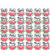 メロ感謝していー引用文赤スイカの水彩色 シール (正面)