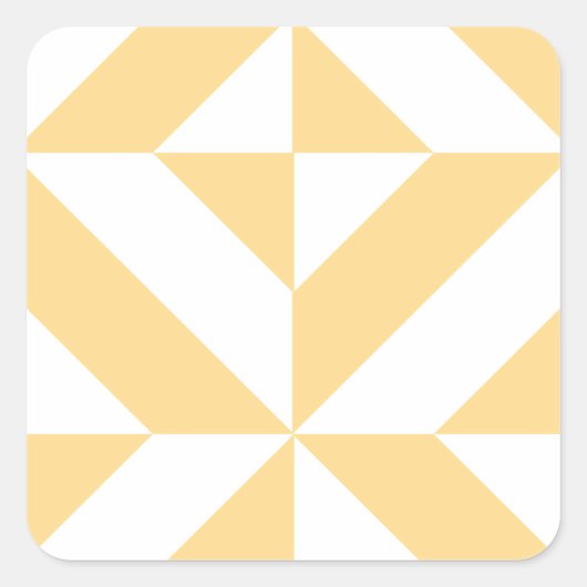 メロ淡い色の幾何デコキューブパターン スクエアシール (正面)