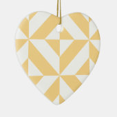 メロ淡い色の幾何デコキューブパターン セラミックオーナメント (右)