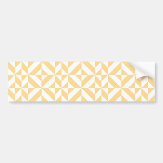 メロ淡い色の幾何デコキューブパターン バンパーステッカー (正面)