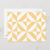 メロ淡い色の幾何デコキューブパターン ポストカード (正面/裏面)
